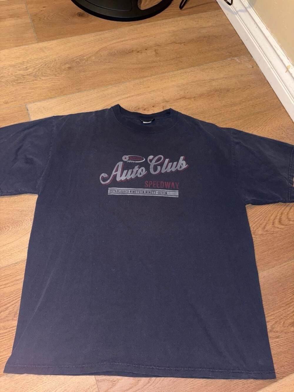 Vintage Jones & Mitchell Auto Club Speedway Graphic T-Shirt Navy